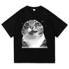 Y2k Funny Cat Meme T Shirt I Do Not Think Therefore I Do Not Am Print Women Clothing Harajuku Casual Tops Tshirts