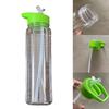 700ml Large Capacity Sports Drink Bottles Clear Plastic Sports Bottles Portable Water Cup with Handle and Straw