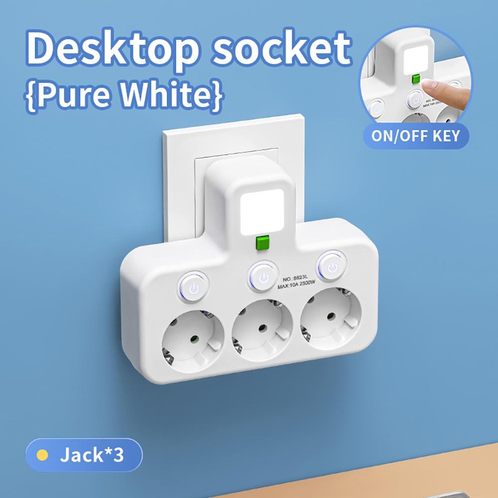 Розетка-удлинитель 4 гнезда с 2 портами USB и 1 портом Type-C, без кабеля, максимальная мощность 2500 Вт, штепсель EU