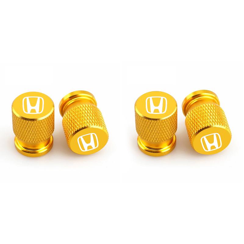 1Set Car Carbon Fiber Key Chain with Wheel Tire Valve Caps For Honda Civic Fit Jazz Accord Pilo CRV Odyssey HRV Mugen Accessory wsdm59