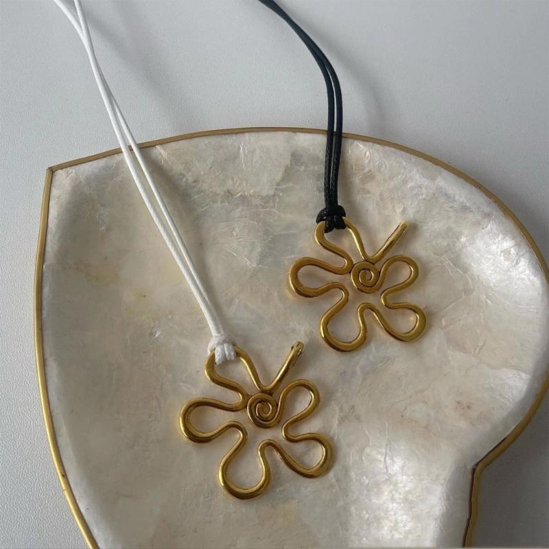 Y2K Необычное колье-чокер с цветком, колье-воротник, цепочка для ключицы, летняя шейная лента, праздничные украшения для женщин и девушек