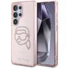 Чехол Karl Lagerfeld Rhinestones K. Головной логотип для Samsung Galaxy S25 Ultra Розовый