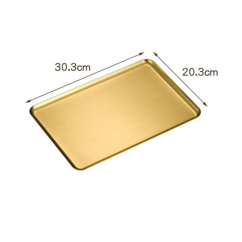 304 Stainless Steel Rectangle Serving Tray Restaurant Fish BBQ Sushi Food Plate Kitchen Baking Dish Snack Dessert Storage Tray