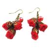 [P0785] - Handmade Red 'Les Antoinettes' Earrings (handmade)