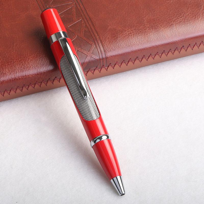 Chinese Enterprises Supply Metal Hollow Steel Brushed Ballpoint Pens Creative Personalized Business Gifts Advertising Pens Rotating Neutral Pens