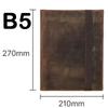 A5/B5 Laptop Notebook Cover Handmade Genuine Leather with Multiple Card Fountain Pen Positions School Office Supplies Stationery