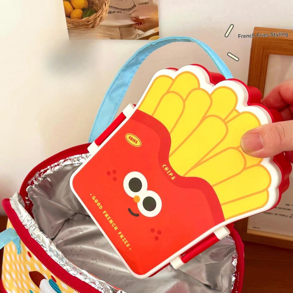 Microwaveable Student Lunch Boxes Separated Food Storage Container Hamburger Lunch Box School