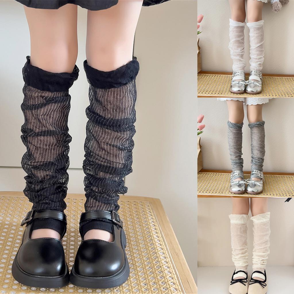 Чехол для носков JK Kids Pile Up Socks, дышащие тонкие носки для девочек, летние женские носки до колена