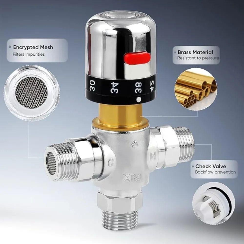 Anti-rust Thermostatic Valve Thermostatic Water Valve Leakproof Shower Valve Home Use