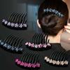 Ponytail Holder Rhinestones Crystal Hair Clips Women Hair Comb Korean Barrettes Mother Headwear