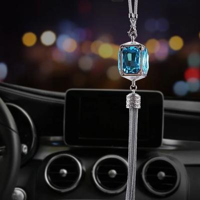 Роскошный хрустальный автомобильный зеркальный кулон, подвесное украшение, украшение для автостиля, автомобильные аксессуары для интерьера для женщин и девочек
