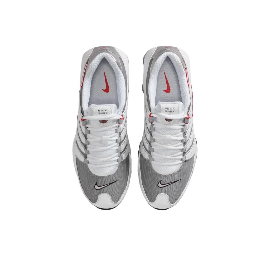 Nike Кроссовки Shox NZ Унисекс Белый Университетский Красный Черный Металлик Серебристый 378341-104