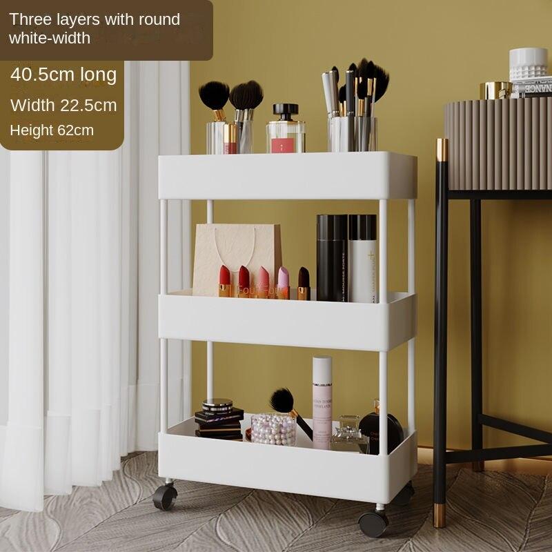 2/3/4-слойная стойка для хранения с узкими зазорами, полки для кухни, ванной комнаты, органайзер, мобильная тонкая тележка для хранения с колесной тележкой, экономия места