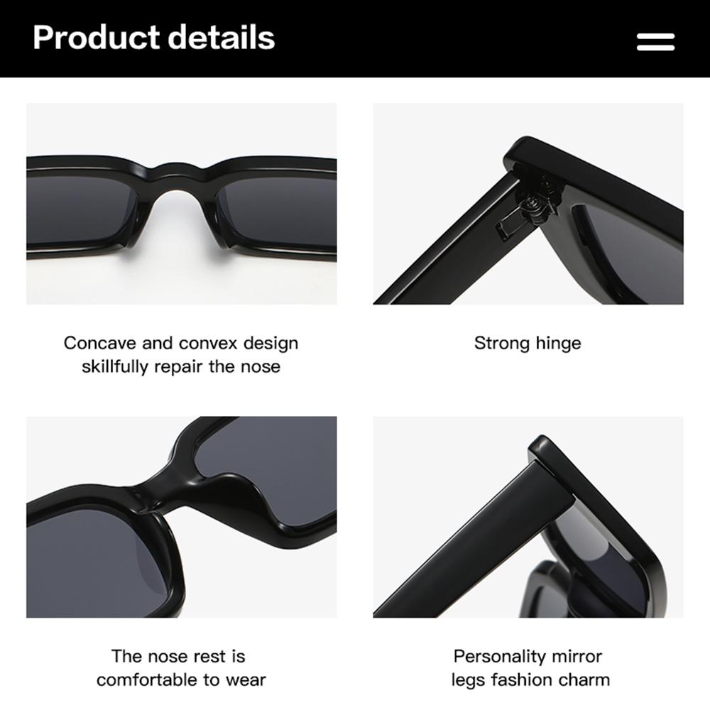 Women's Fashion Gradient Small Frame Shades Rectangle Square Sunglasses Leopard Sun Glasses