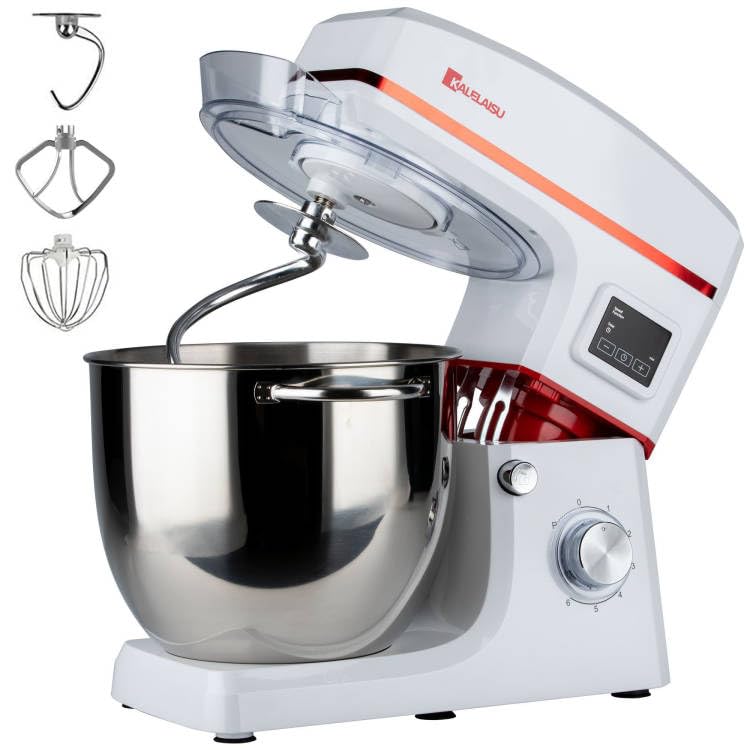 KALELAISU Stand 8L Large 99 Minute Timer Comes with 3 Types of 7 Speed Low Noise Three Functions In and Bread Knead Home Commercial 1200W High Power