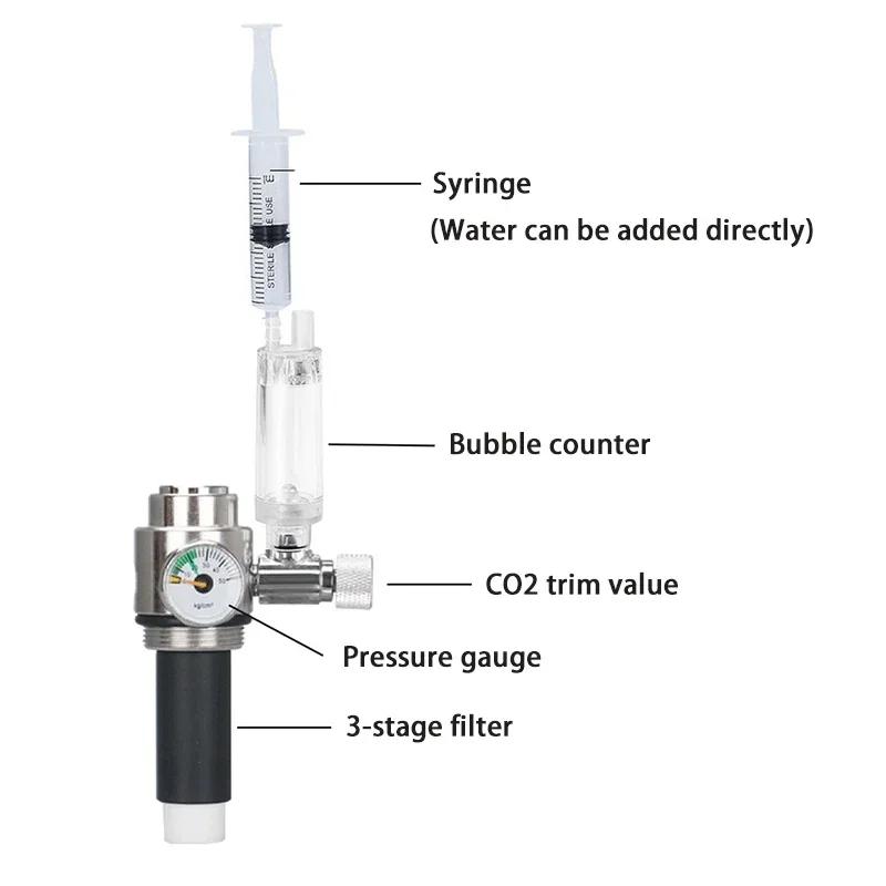 Aquarium CO2 Generator system Kit Stainless Steel CO2 Cylinder Generator System Carbon Dioxide Reactor Kit For Plant Fish