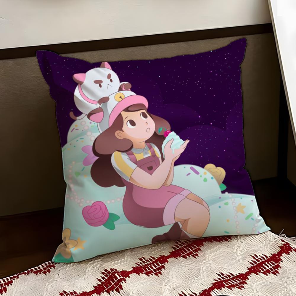 BBee And PPuppycat Cushion Cover Reversible Soft Durable Pillow Cover Home Car MultiScene Use for Daily Comfort