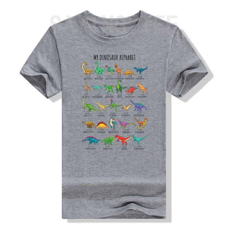 Types of Dinosaurs Alphabet AZ ABC Dino Identification TShirt Cute TRex Dinosaur Lover Graphic Tee Tops Lovely Gifts for Son