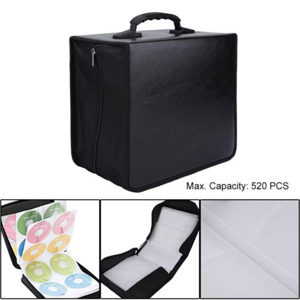 360 Discs Cd Dvd Wallet Storage Holder Organizer Album Black Portable Large Capacity Separate Design