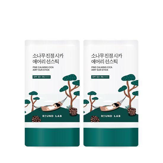 ROUND LAB Солнцезащитный стик с сосной и успокаивающей цикой 19 г Двойная акция