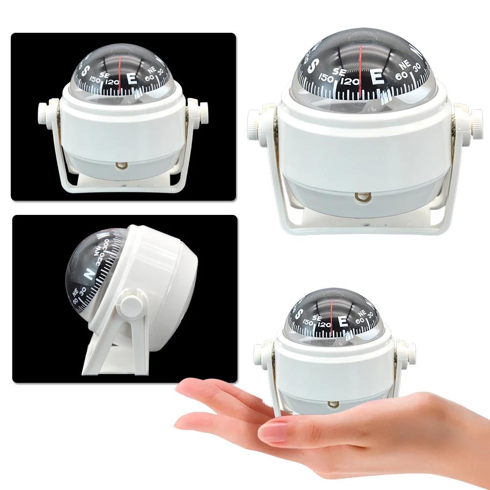 Компас для лодки, шарообразный, из АБС-пластика, многоцелевой, автомобильный компас с вращением на 360 градусов, морской компас с поворотным циферблатом для улицы