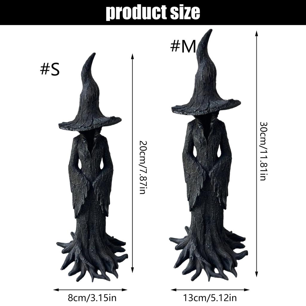 Witch Figurines Halloween Tabletop Decors Ghostly Charm Table Decors Resin Halloween Figures for Party Display