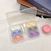 5/6 Pairs/set Solid Large Contact Lens Storage Box Travel Contact Lens Case for Makeup Beauty Pupil Box Tweezer Stick Container