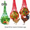 1Pc/2Pcs Chicken Vegetable Fruit Hanging Feeder Chicken Coop Cabbage Holder String Bag with Hanger Poultry Feeding Tool for Hens Duck Goose