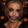 Scary Bloodiness Big Mouth Tattoo Sticker Fake Temporary Scar Stickers  Haunted House