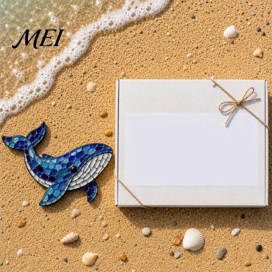 Unique Craft Gifts for Friends Octopus Mosaic Kit Beginners, DIY Acrylic Sea Animal Glass Set with Step-by-Step Deep Creature Instructions,