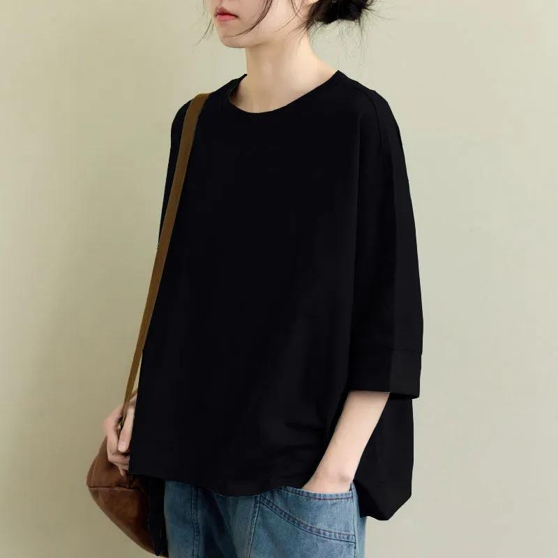 Sweatshirts Women's Spring and Autumn Fashion Round Neck Loose Large Size Casual T-shirt