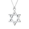 And Simple Unisex Jewish Hanukkah Open Magen David Pendant Necklace for Women and Made of 925 Sterling "Classic Teenagers. Silver."
