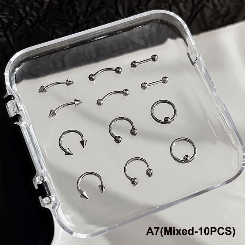 10 шт. Смешанный сплав Ретро Круг Ногти Арт Шармы 3D Панк Стиль Черный Серебристый Детали для Ногтей Украшение для Ногтей Маникюр Аксессуары