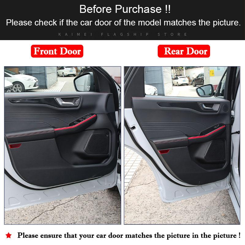 For Ford Escape -2025 Car Inner Door Anti-Kick Pad Cover Sticker Glove Box Anti-dirty Protective Accessories 2024