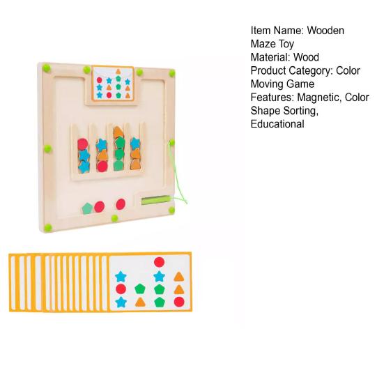 Магнитная головоломка-лабиринт Настольная игра Цвет Форма Сортировка Счет Сопоставление Мелкая моторика