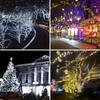 5-30M LED Solar Outdoor Decorative Fairy Lights,8 Modes,Waterproof,DIY Courtyard Garden Fence Decoration Lights Ambiance Lights