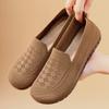 Shoes Women's Versatile Single Shoes Summer Mesh Shoes Breathable Soft Sole Hollow Flat Sole Middle-aged and Elderly Shoes