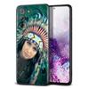 Indian Feathers Girl for Samsung Galaxy S21 Ultra Plus Note 20 10 9 8  S10 S9 S8 S7 S6 Edge Plus Black Phone Case