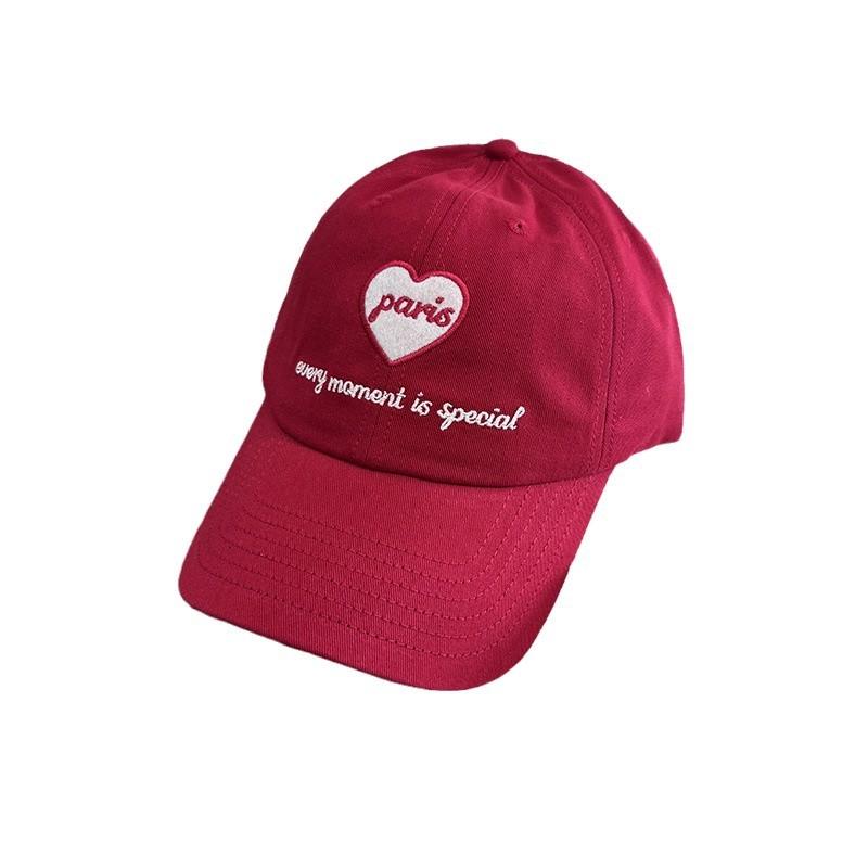 New love embroidery versatile baseball cap female ins simple leisure student shopping Internet celebrity cap