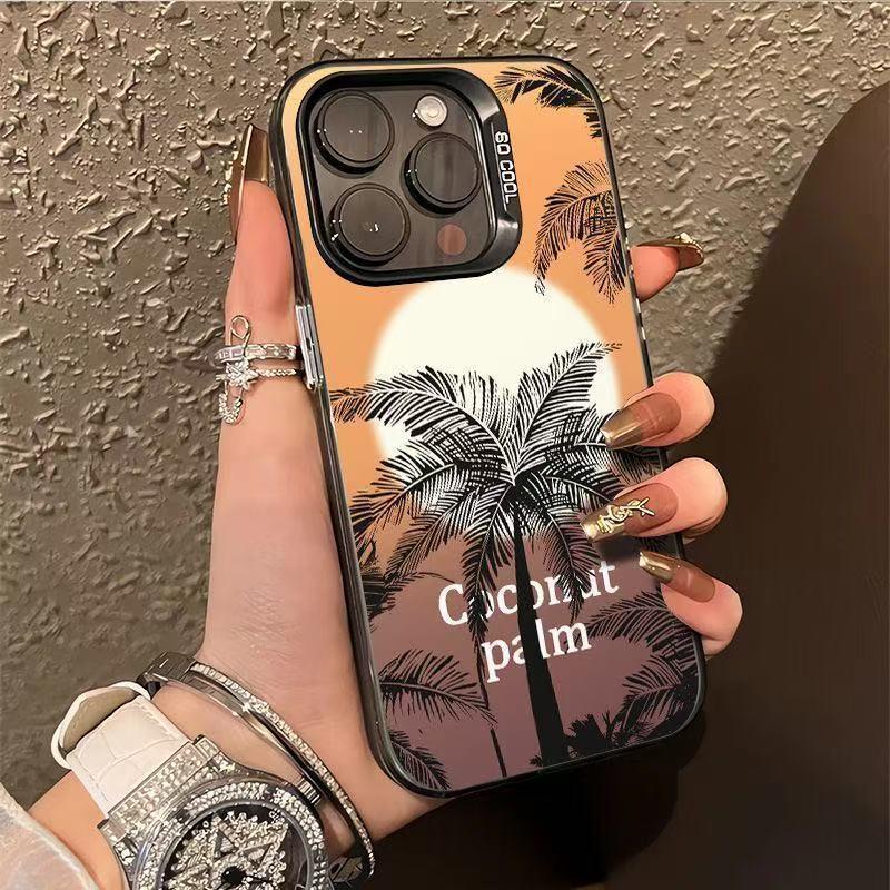 Sunset Coconut Grove iPhone Case for 17Pro, 16Pro, 15, 14, 13 - Aesthetic Design