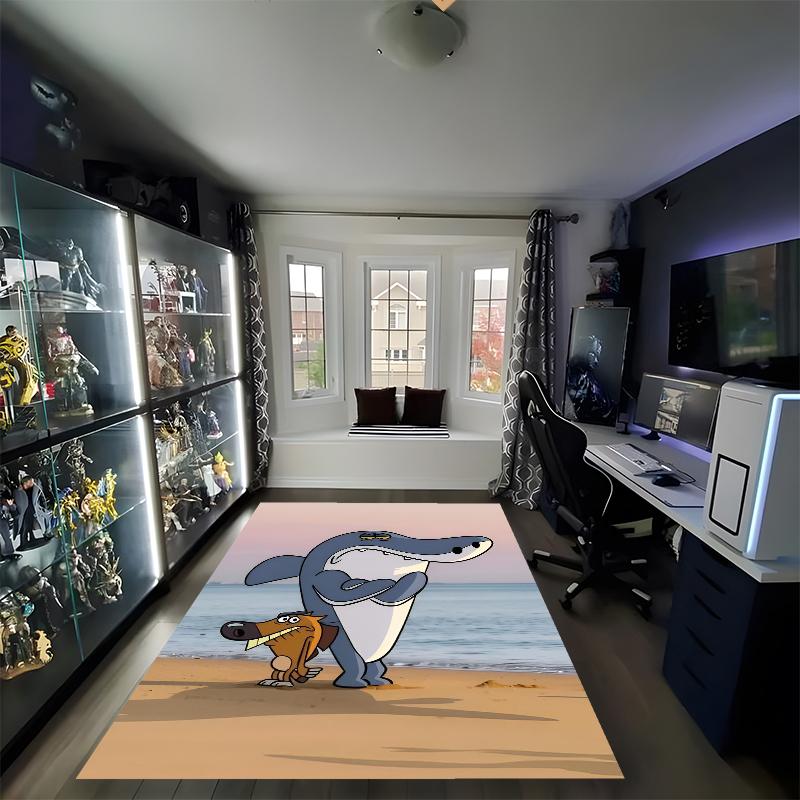 Zig & Sharko Printed Carpet, Rug for Office Chair Living Room Bedroom Kitchen Room Decor Gifts.