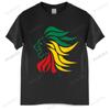 Unisex O-neck Tshirt Fashion Brand T-shirt Black New Unisex T Shirt Rasta Lion Rastafari Jamaica Judah Euro Size