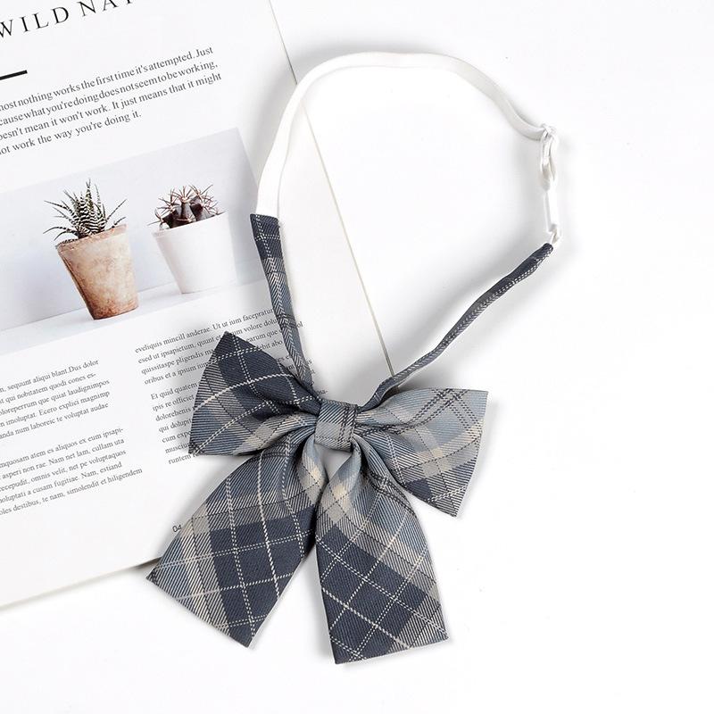 JK Bow Tie for Women, Japanese Uniform Shirt, College Style Student Plaid Tie, Men's Free Ribbon Accessories