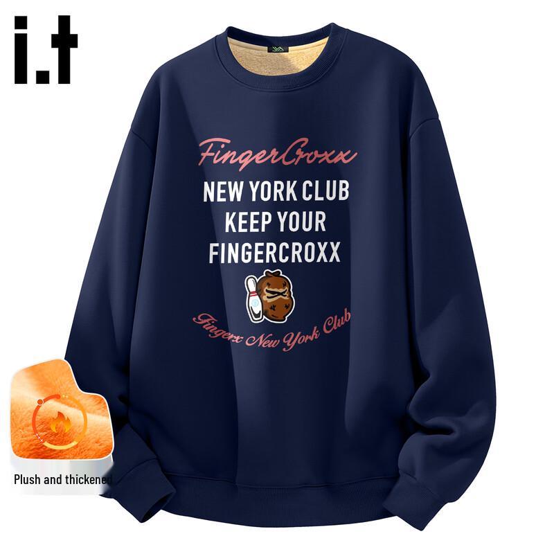 Fingercroxx Winter Couple's Festive Thickened Round Neck Sweatshirt