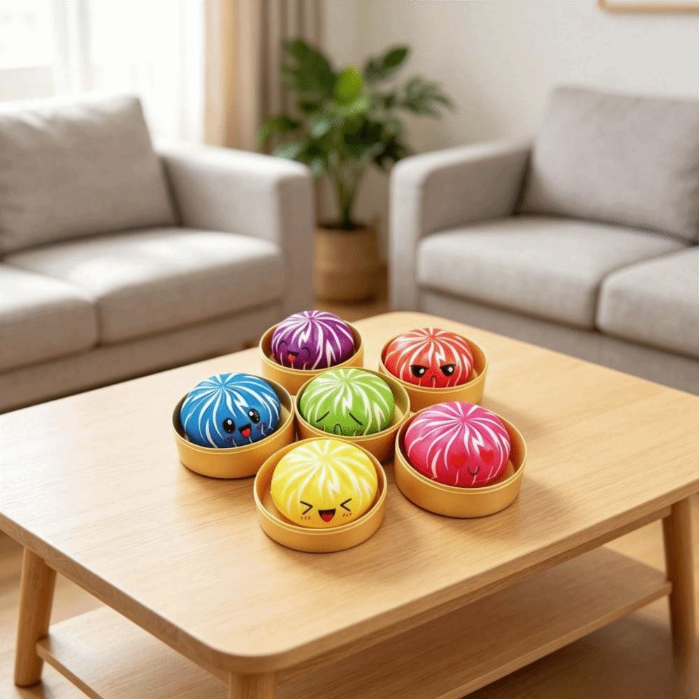 Slow Rebound Steamed Bun Squishy Toy Simulation Dumplings Steamed Bun Squeeze Toy Gift Giving