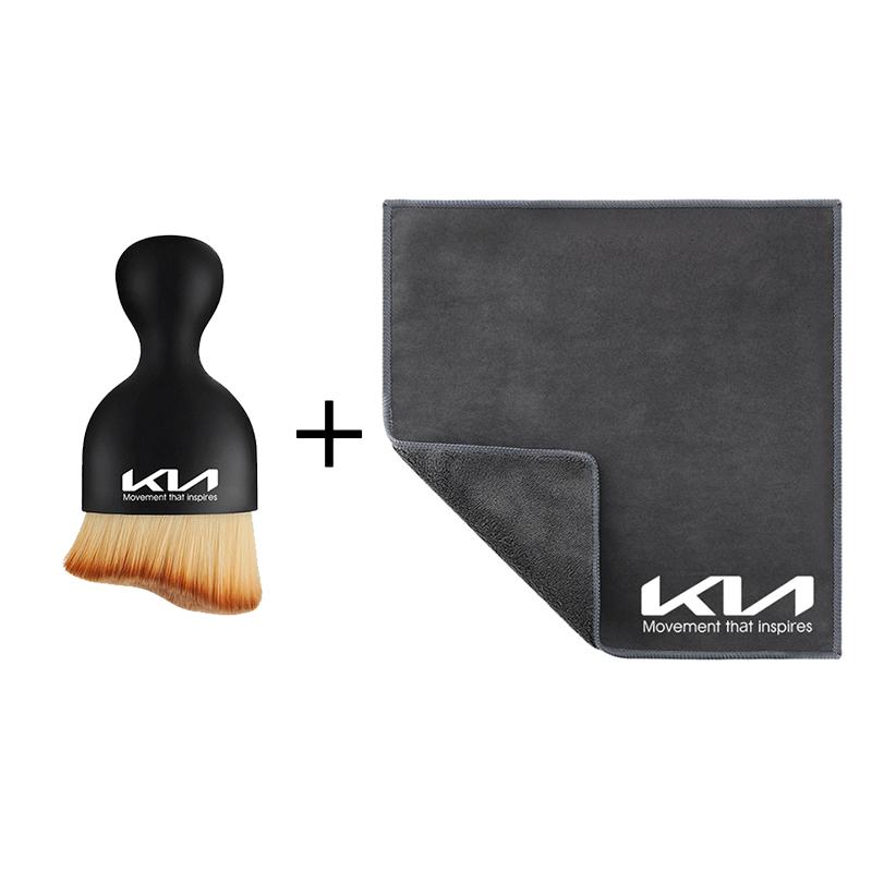 Car Interior Cleaning Soft Brush With Car Wash Towel Microfiber Cleaning Rag Cloth For KIA Rio Ceed Sportage Cerato Soul Sorento zpjm80