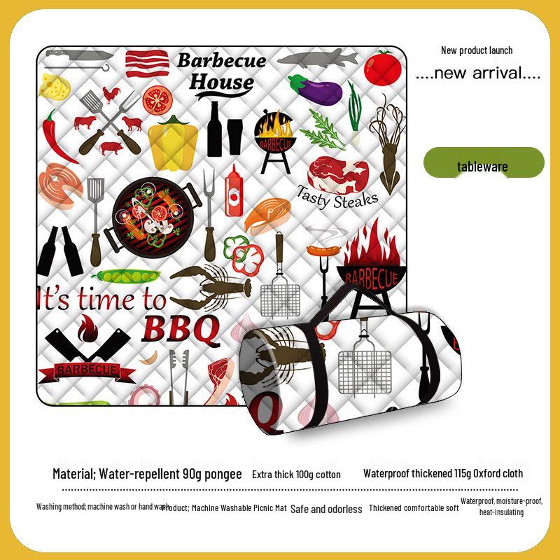 Waterproof Oxford Picnic Mat - Portable, Machine Washable, Perfect for Camping, Beach, Outdoor Activities