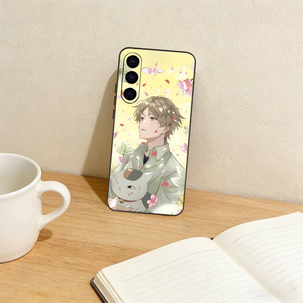 Чехол для телефона N-Natsume's Book of Friends для Samsung Galaxy A73, A72, A71, A70, A53, A52, A51, Другие Мягкий Черный Чехол
