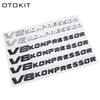 OTOKIT Авто Стайлинг V6 V8 Kompressor 3D ABS Хромированная Наклейка-Эмблема Значок Декаль Авто Аксессуар для Mercedes Benz S500 S680 GT GT50