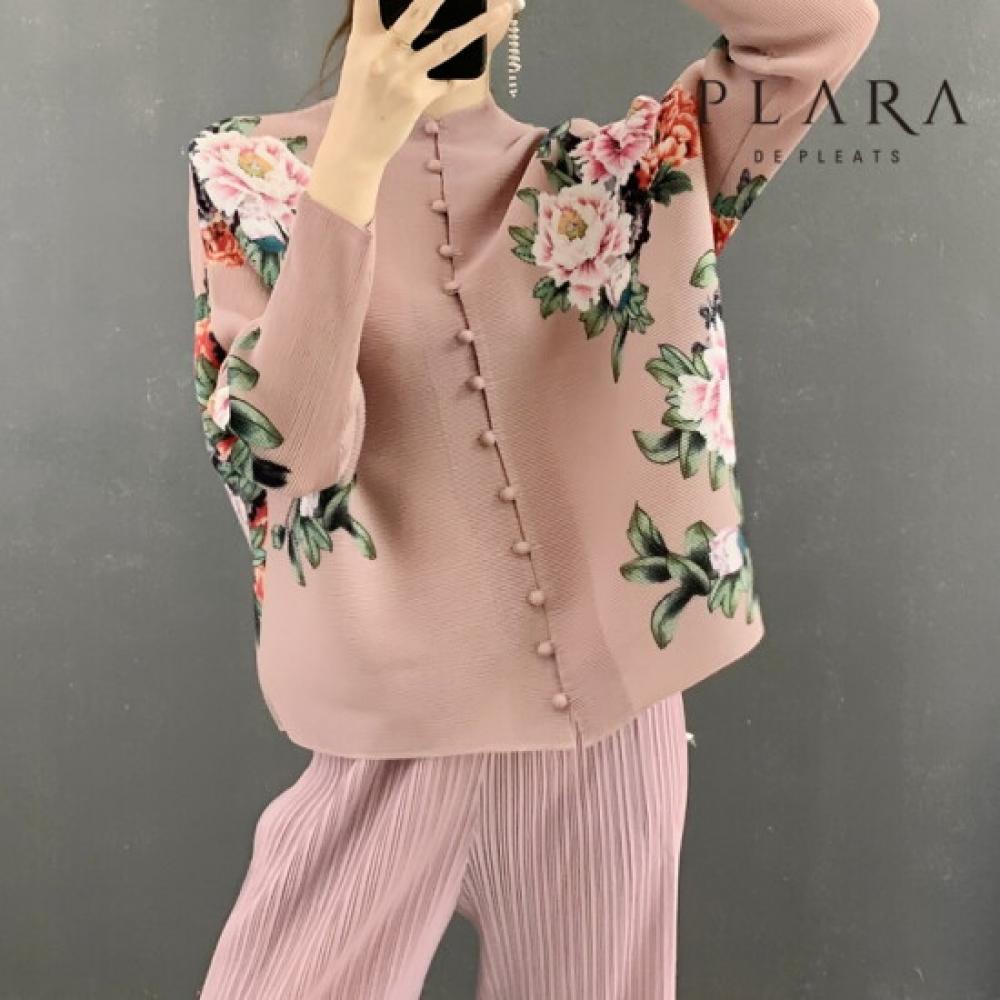 Plara Covered ButTon Floral Jacket Up To 88 Pk2fjk013c